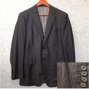 Loro Piana Super 130s Blazer Men 36R SLIM Black Pinstripe Surgeon Jacket LE CHIC